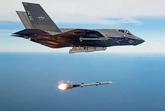 F35 launching a missile