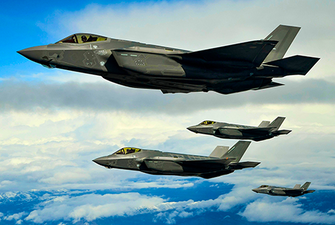 F-35s in flight