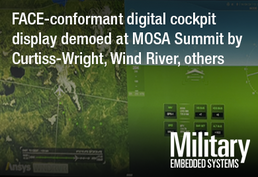 FACE-conformant digital cockpit display demoed at MOSA Summit by Curtiss-Wright, Wind River, others